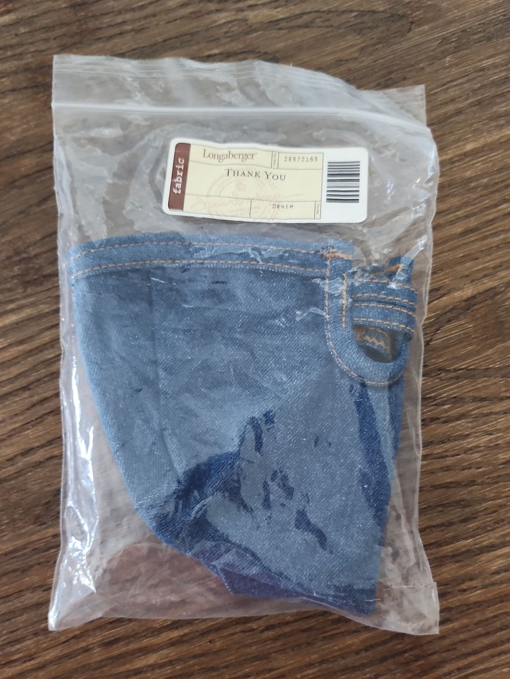 Longaberger 2004 Thank You Denim Liner